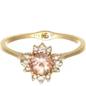 Haze&Glory Ring goud / rosa / transparant