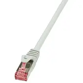 Logilink CQ2082S RJ45 Netwerkkabel, patchkabel CAT 6 S/FTP 7.50 m Grijs Vlambestendig, Snagless 1 stuk(s)
