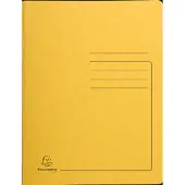 Exacompta Map Glanskarton A4 Geel | A4 Documentenmap met Veer | Glanskarton 355 g/m² | Sterke Dossiermap voor Kantoor en Archiveren