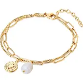 Valero Pearls Armband goud / parelwit