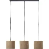 Brilliant Tony - Hanglamp - 3-lichts - E27 max 3x25W - Ribstof - Grijs