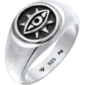 KUZZOI Ring 'Evil Eye' zilver