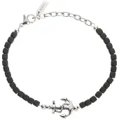 Breil Armband zwart / zilver