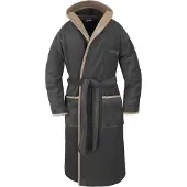 Normani Badjas lang stone grey / zwart
