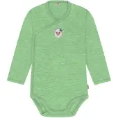 Normani Rompertje/body 'Kaitaia' beige / groen / zwart / wit