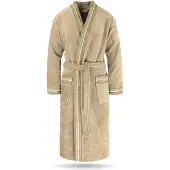 Normani Badjas lang beige / wit