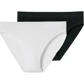 Schiesser Slip 'Classic Seamless' zwart / wit