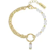 Yokoamii Armband goudgeel / parelwit