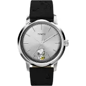 Timex Analoog horloge 'Marlin Automatic x Peanuts Saxophonist' zwart / zilver