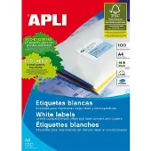APLI witte etiketten Ft 105 x 29 mm (b x h), 2.000 stuks, doos van 2000 etiketten