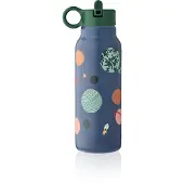 Liewood Drinkfles 'Falk' donkerblauw / mintgroen / donkergroen / mandarijn