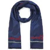 Codello Sjaal crème / blauw / bordeaux