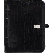 Kalpa 1011-06-P Refillable A5 Ring Binder Planner Alligator Black