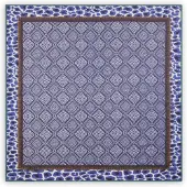 Codello Doek donkerblauw / bruin / smaragd / wit