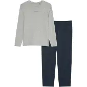 Marc O'Polo Pyjama kort 'Mix & Match' grijs gemêleerd / zwart