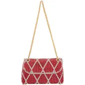 Faina Schoudertas rood / zilver