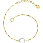 Glanzstücke Armband goud / wit