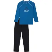 Schiesser Nachtkledij blauw / zwart / wit