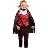 Smiffys - Toddler Vampire Kinder Kostuum - Kids tm 2 jaar - Rood