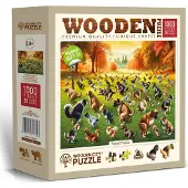 Wooden.City Puppies Poopies Houten puzzels voor volwassenen 1000 stukjes - Gemaakt in EU - Afmeting 21,25 x 15,5 inch - Grappige cadeaus