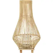 Beliani LEYTE - Lantaarn - Lichtbruin - 58 cm - Wilgenhout