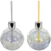 Svenska Living Beker kerstbal met rietje zilver/goud