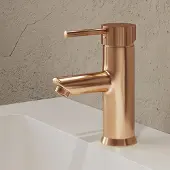 Saniclear Copper Stripes wastafelkraan geborsteld koper