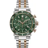 Gc Analoog horloge 'One Sport' goud / groen / zilver