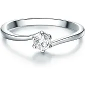 Trilani Ring zilver / transparant