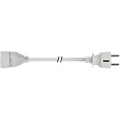 Velleman Verlengkabel H05VV-F 3G1.5 - 3 m - 16 A 230 V 3500 W type E/F Schuko - wit