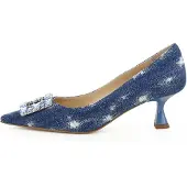 Evita Pumps 'PERLA' blauw denim