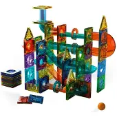 Eco toys Knikkerbaan Magnetisch - 105 Stuks - Magnetische Tegels Bouwstenen - Magneten - Magnetisch Speelgoed
