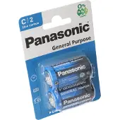 Panasonic | C2 batterijen | 2 Stuks in verpakking | R14 1.5V