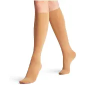 Falke KGaA Seidenglatt eenkleurig materiaal ondoorzichtig 40 DEN kniekousen dames huidskleur - maat 35-38