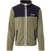 Napapijri Fleece jas 'DERGANA' olijfgroen / zwart / wit