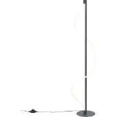 QAZQA Moderne vloerlamp zwart incl. LED 3-staps dimbaar - Twirl