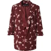 Pieces Blazers 'PCBoss' rosa / wijnrood / wit