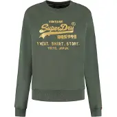 Superdry Sweatshirt goud / donkergroen