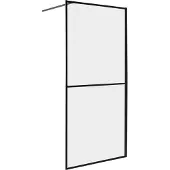 Beliani ACULEO - Douchescherm - Zwart - Veiligheidsglas