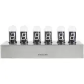Karlsson Tafelklok Cathode - Geborsteld Staal - 28x7,5x11cm - Wit LED