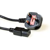 ACT AK5441 Stroomkabel UK Connector/C13 | Zwart | 1 meter