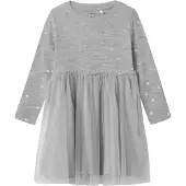 Name it Jurk 'NMFNadja' grijs gemêleerd / zilver