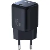 Baseus iPhone17-compatibele PicoGo Gallium Nitride Snellaadadapter 1C 45W Interstellaire Zwart