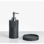 Beliani SEPAHUA - Badkameraccessoireset - Zwart - Polyresin