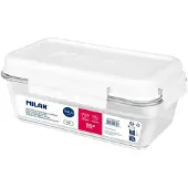 Milan Hermetische Lunchtrommel Milan 1,2 L Wit Transparant Plastic Rechthoekig