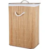 H&S Bamboe wasmand 40x30x60 cm naturel