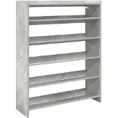vidaXL Schoenenkast 80x25x100 cm bewerkt hout betongrijs