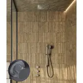 Saniclear Plus Curved inbouw regendouche met inbouw douchekop 30x30cm en glijstang chroom