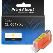 PrintAbout Huismerk Canon CLI-551Y XL Inktcartridge Geel Hoge capaciteit