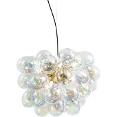 QAZQA Art Deco hanglamp goud met regenboog glas 50cm 8-lichts - Uvas